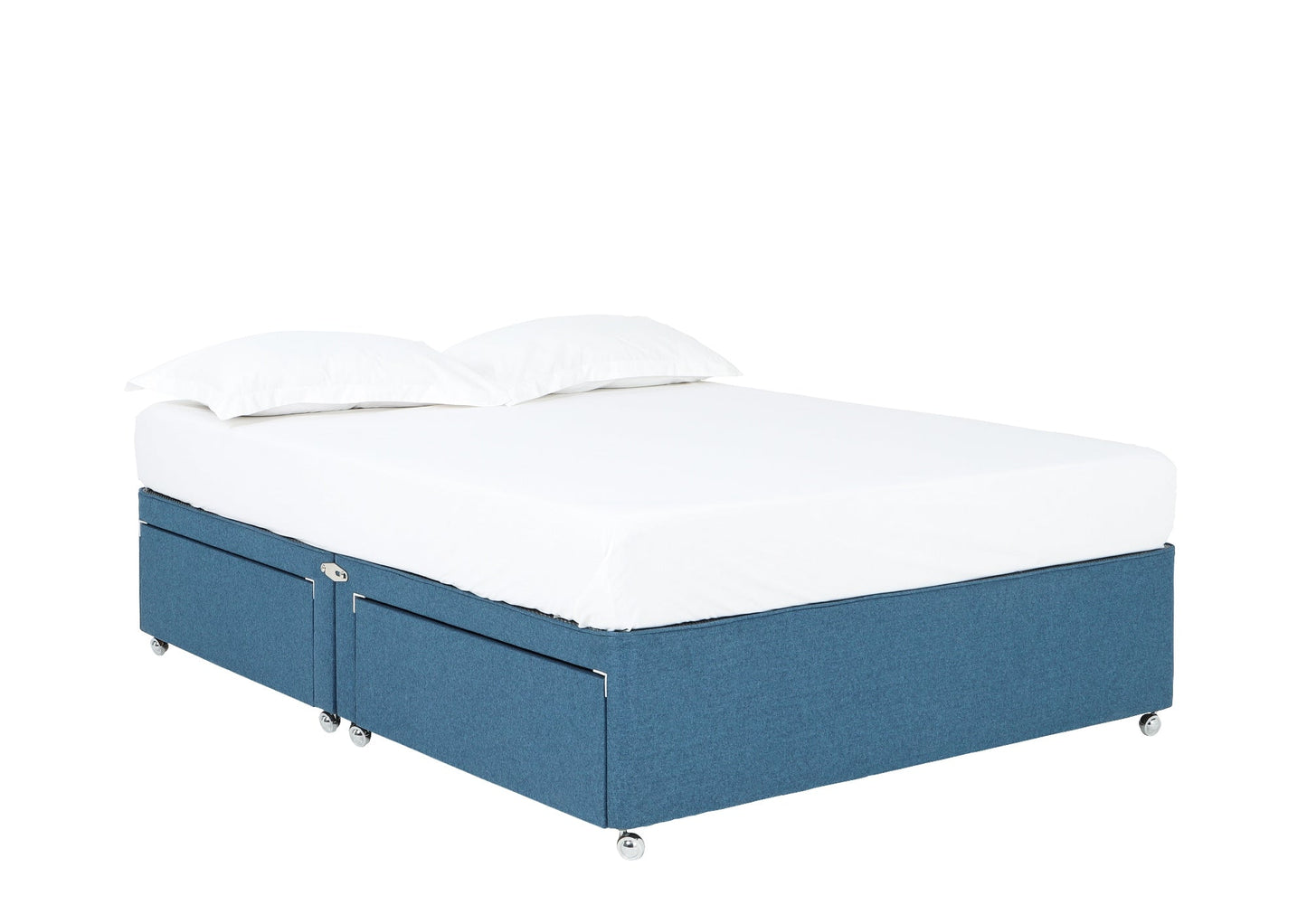 Anne Luxury upholstered divan base, with 2 large side drawers