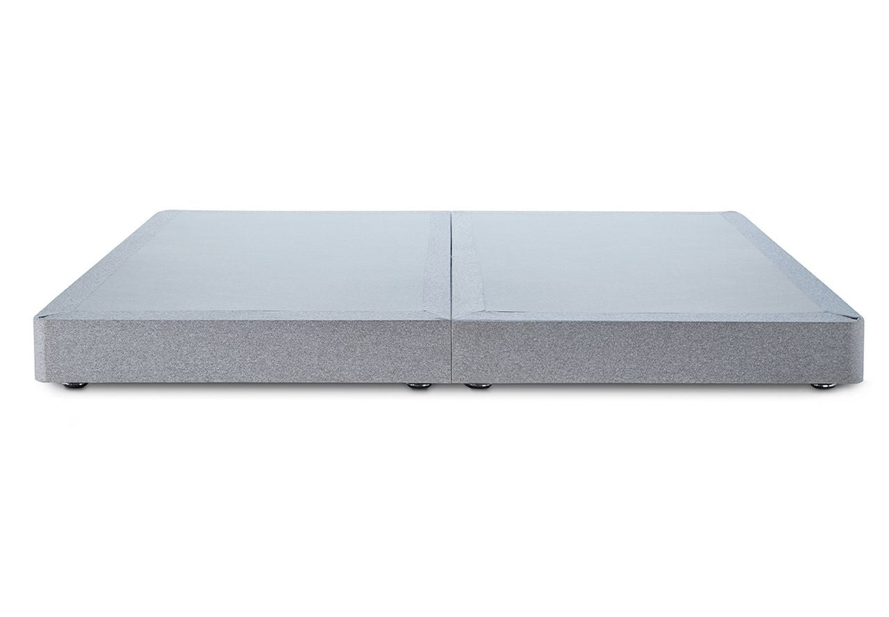 Catherine Upholstered low divan base with chrome glides - total height 19cm