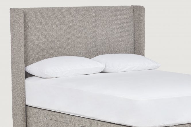 Enid Upholstered floor-standing headboard with wings
