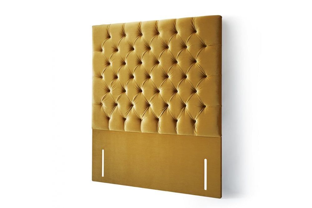 Helena Tall upholstered headboard with chesterfield design