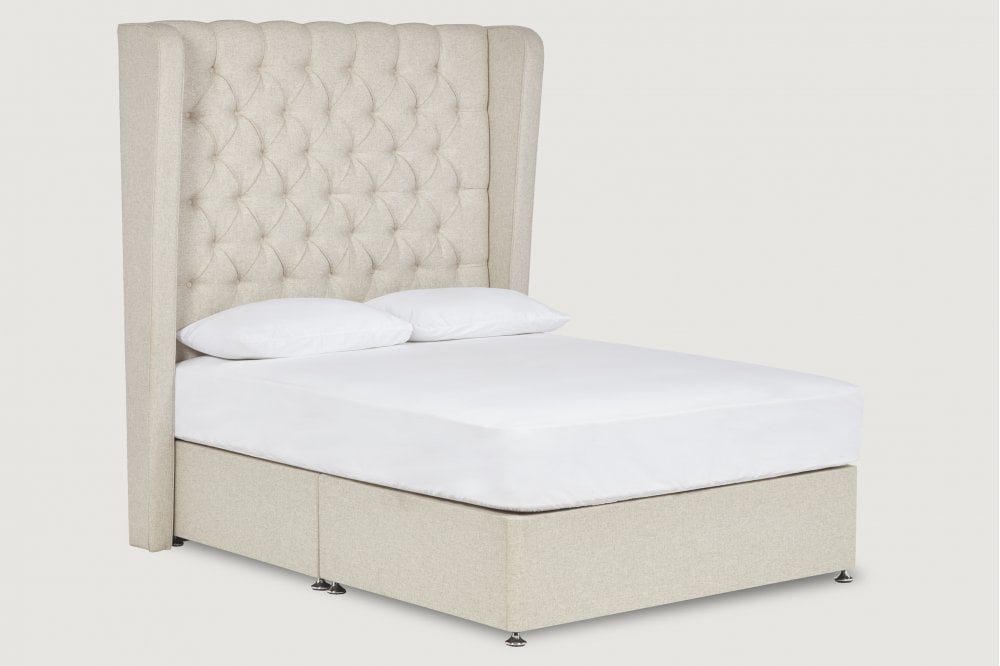 Mayfair Tall upholstered floor-standing headboard with wings