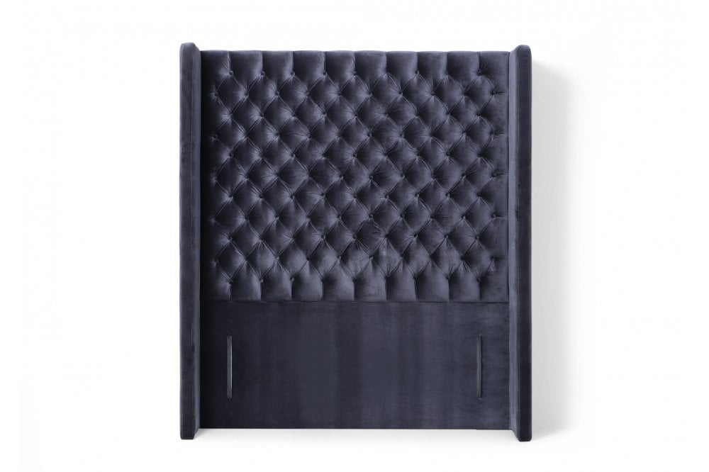 Niven Tall upholstered chesterfield winged floor-standing headboard