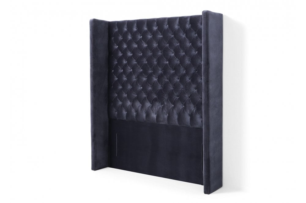 Niven Tall upholstered chesterfield winged floor-standing headboard