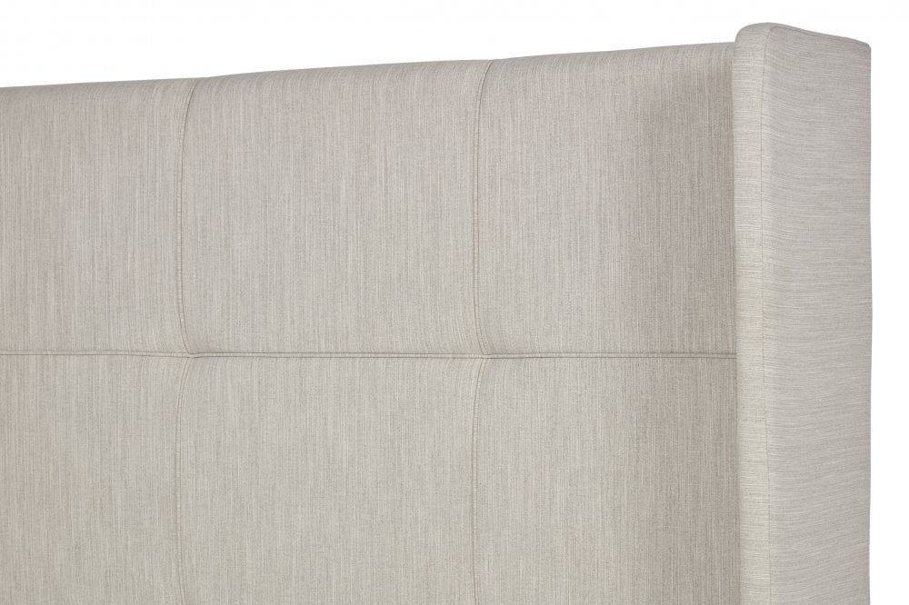 Rowan Tall contemporary upholstered floor-standing winged headboard