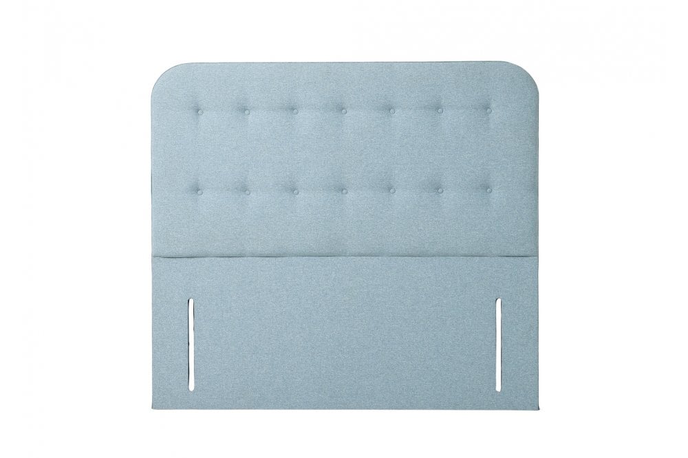 Shakespeare Contemporary button backed upholstered floor-standing headboard